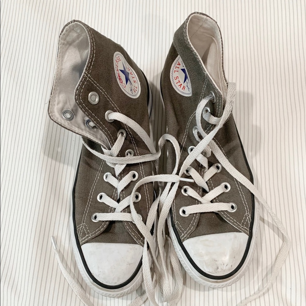 Gray High-Top Converse